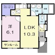 アップフィールド 共栄 Ⅱの間取り画像