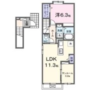 レジデンス小諸Aの間取り画像