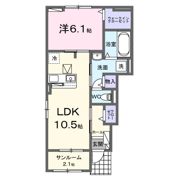 シュシュメゾンぴあのアンジュBの間取り画像