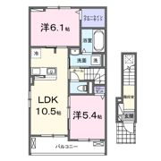 シュシュメゾンぴあのアンジュBの間取り画像