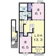 フローラシオン手屋の間取り画像