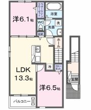 クリスタルドミールⅦの間取り画像