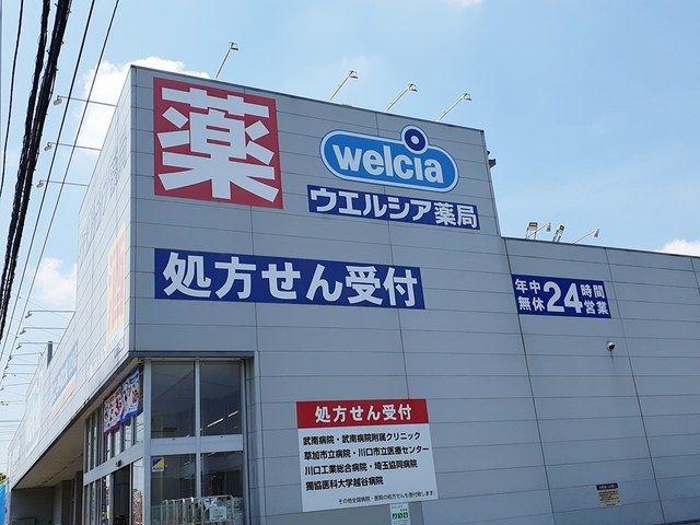 近くのウエルシア川口峯店まで350m(徒歩5分)