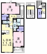 フェリス ソレアードⅠの間取り画像