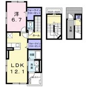 クラール 島野 Bの間取り画像