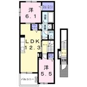 シエル インフィニ 川島田 Ⅱの間取り画像