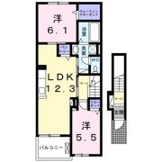 シエル インフィニ 川島田 Ⅱの間取り画像