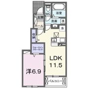 サニーフラット黒岡B棟の間取り画像