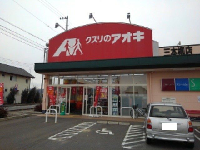 近くのクスリのアオキ三本柳店まで950m（徒歩12分）