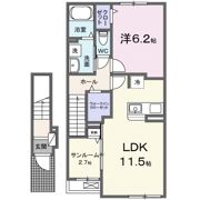 リヴェール カナデ Aの間取り画像