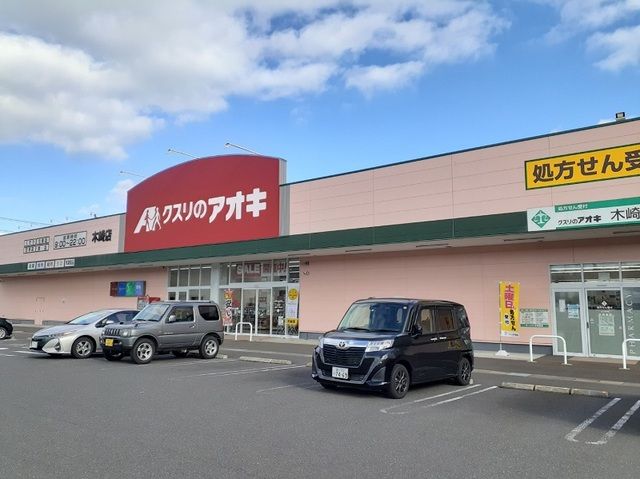 近くのくすりのアオキ木崎店まで1,100m（徒歩14分）