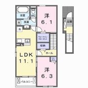 ソレイユBの間取り画像