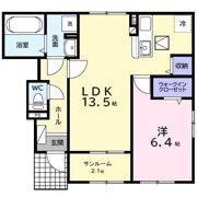 ベリッシモ ソーレの間取り画像