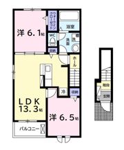 ベリッシモ ソーレの間取り画像