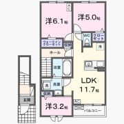 ヌーヴォー エ ベル Ⅳの間取り画像