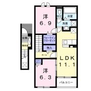 プリュニエ キャトルの間取り画像