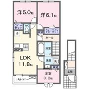 ビオルネ荒尾の間取り画像