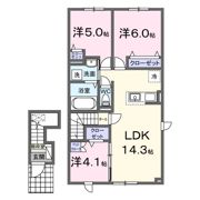 アーデルハイツ Aの間取り画像