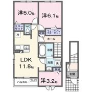 シンシア甲南Ⅰの間取り画像