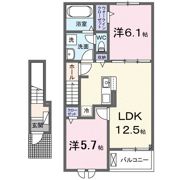エヴァ グリーン ヴィラⅡの間取り画像