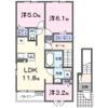 ロータス三室 Cの間取り画像