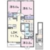 ロータス三室 Cの間取り画像