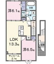 エアリー・グレイス Ⅲの間取り画像