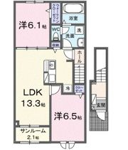 エアリー・グレイス Ⅲの間取り画像