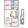 エスポワール下赤田の間取り画像