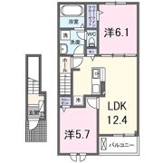 エスポワール下赤田の間取り画像