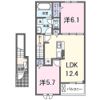 エスポワール下赤田の間取り画像