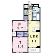 アイマコート 初芝の間取り画像