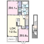 プリミエール 桜 Aの間取り画像