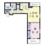 ウェスト ラディアントNの間取り画像