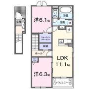 西条町寺家アパート Bの間取り画像