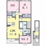 メゾン・ド・ティアラ阿南 Nの間取り画像