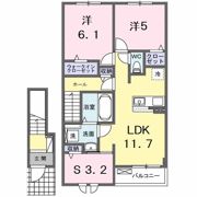 メゾン・ド・ティアラ阿南 Nの間取り画像