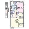 アビタシオン ラシュレⅢの間取り画像