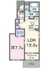 ベル シエルメール Ⅱの間取り画像