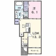 アルーン富岡 Bの間取り画像
