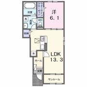 アルーン富岡 Bの間取り画像