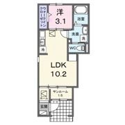 クラール中市 Bの間取り画像