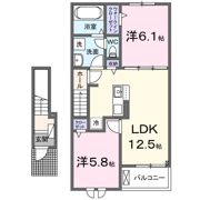 エヌ プラスの間取り画像