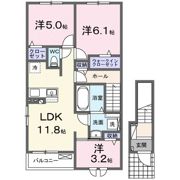 向日葵の唯Ⅰの間取り画像