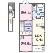 仮称；上山町2丁目アパートⅦの間取り画像
