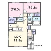 リノ メリアⅠの間取り画像