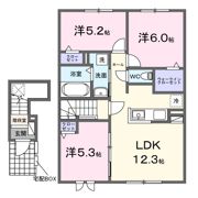 リノ メリアⅠの間取り画像