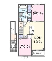 ライブリー あかね Aの間取り画像