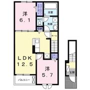 アンソレイエ加古川山手の間取り画像