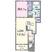 グランブルー西都 Aの間取り画像